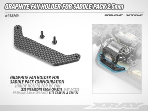 XB8E/XT8E Graphite Lüfter Halter für SaddlePack 2.5mm