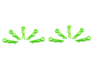 small body clip 1/10 - fluorescent green  (10)