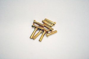 Goldkontaktstecker 4mm, L18mm (10)
