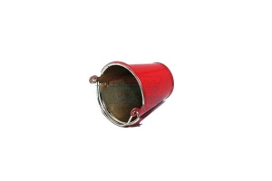 SCALE ACCESSORIES: METAL WATER BUCKET FOR CRAWLERS -1PC red