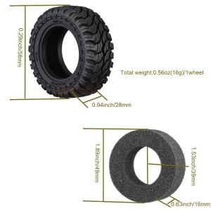 High-Grip-Reifen 1.33 mit Einlagen 58x24mm (4)